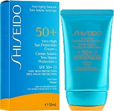 Fragrances, Perfumes, Cosmetics Sun Face Cream - Shiseido Very High Sun Protection SPF50