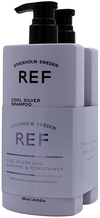 Set - REF Cool Silver Duo Set (shm/600ml + cond/600ml) — photo N1