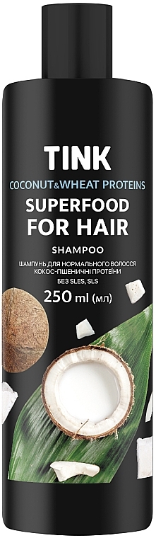 Coconut & Wheat Protein Shampoo for Normal Hair - Tink SuperFood For Hair Coconut & Wheat Proteins Shampoo — photo N1