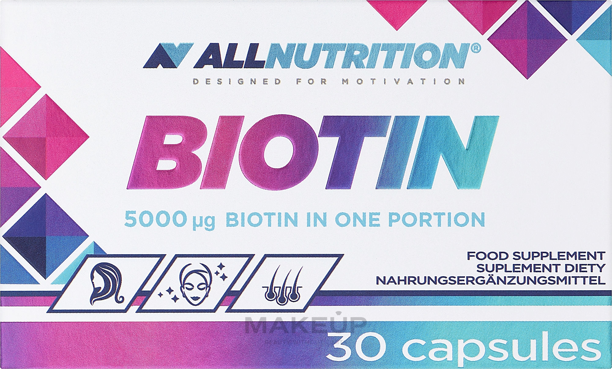 Biotin Dietary Supplement - Allnutrition Biotin — photo 30 szt.