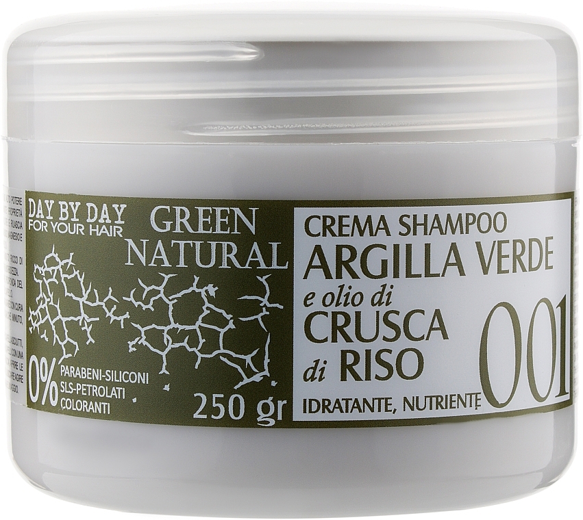 Green Clay & Rice Bran Oil Cream Shampoo - Alan Jey Green Natural Cream-Shampoo — photo N1