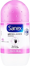 Fragrances, Perfumes, Cosmetics Roll-On Deodorant - Sanex Dermo pH Balance Invisible Deodorant Roll On