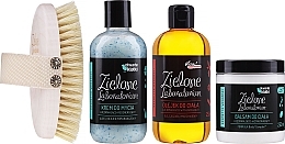 Fragrances, Perfumes, Cosmetics Set - Zielone Laboratorium (b/massage/1pc + sh/cr/250ml + b/balm/250ml + b/oil/250ml)