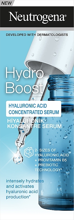 Concentrated Hyaluronic Acid Serum - Neutrogena Hydro Boost Hyaluronic Acid Concentrated Serum — photo N2