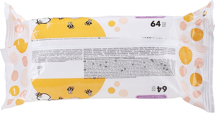 Wet Wipes "Milk and Honey" - Bella Baby Happy Milk & Honey — photo N2