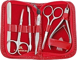 Manicure Set, 6 tools, red lacquer, SPL77107AD - SPL — photo N2