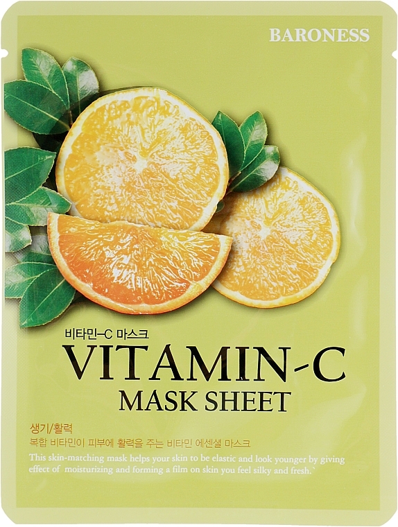 GIFT! Vitamin C Sheet Mask - Beauadd Baroness Mask Sheet Vitamin C — photo N1