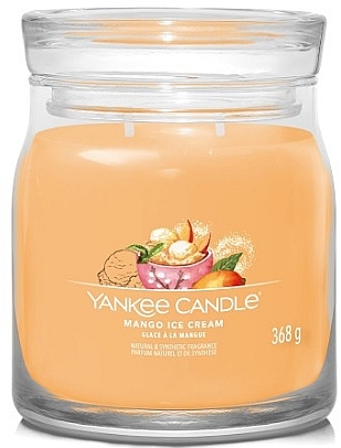 Scented Candle in Jar 'Mango Ice Cream', 2 wicks - Yankee Candle Singnature — photo N2