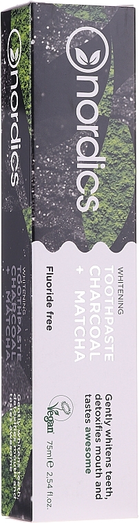 Whitening Charcoal & Matcha Toothpaste - Nordics Whitening Charcoal Matcha Tooshpaste — photo N2