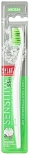 Fragrances, Perfumes, Cosmetics Professional Sensitive Toothbrush, medium, white and green - SPLAT 