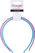 Fragrances, Perfumes, Cosmetics Hair Hoop, 2 pcs, purple + blue - Donegal FA-5603