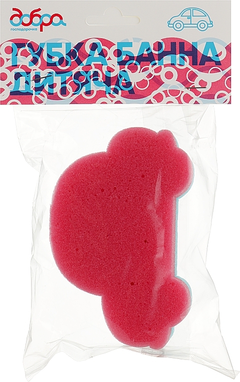 Kids Bath Sponge "Car" - Dobra Hospodarochka — photo N1