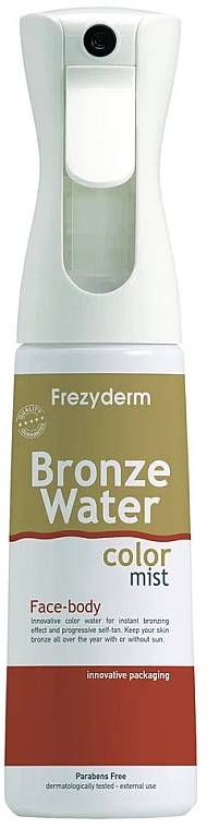 Self-Tanning Face & Body Spray - Frezyderm Bronze Water Color Mist Face & Body — photo N1