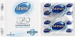Condoms, 3 pcs - Unimil Zero — photo N3