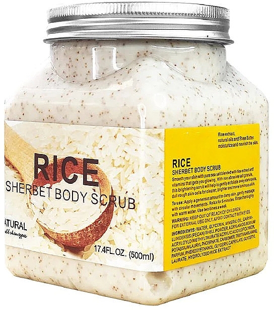 Rice Body Scrub - Wokali Sherbet Body Scrub Rice — photo N1