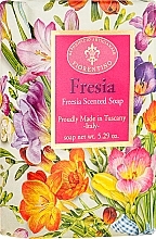 Natural Soap "Freesia" - Saponificio Artigianale Fiorentino Masaccio Freesia Soap — photo N1