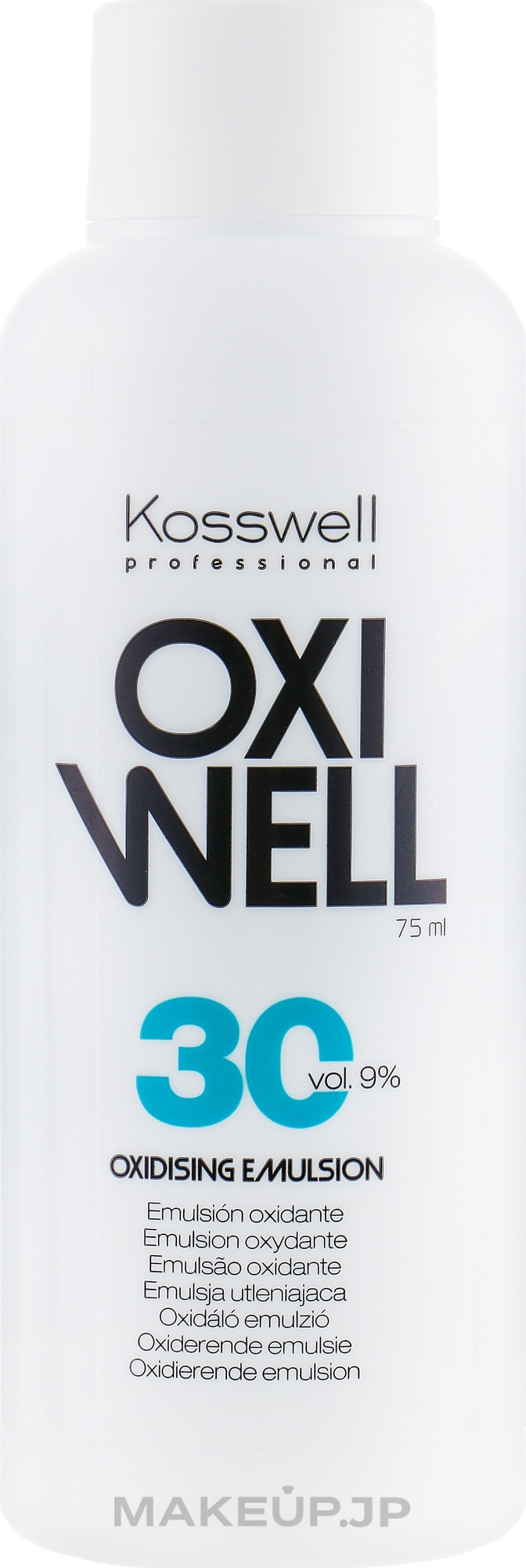 Oxidizing Emulsion 9% - Kosswell Professional Oxidizing Emulsion Oxiwell 9% 30 vol — photo 75 ml