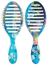 Fragrances, Perfumes, Cosmetics Hair Brush - Wet Brush Speed Dry Blue & Yellow Floral