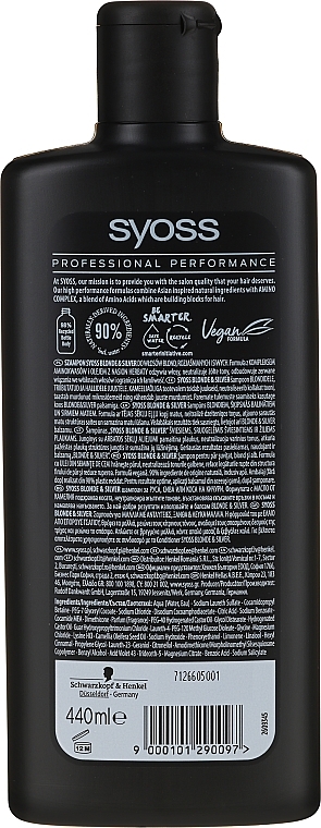 Shampoo for Blonde, Grey & Highlighted Hair - Syoss Blond & Silver Purple Shampoo for Highlighted, Blonde & Grey Hair — photo N2