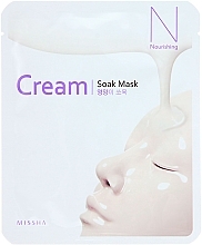 Fragrances, Perfumes, Cosmetics Nourishing Sheet Mask - Missha Cream-Soak Mask Nourishing