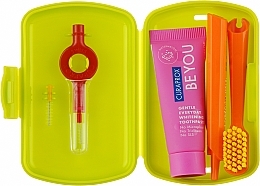 Hygienic Travel Set, green - Curaprox Be You (tbr/1szt + paste/10ml + 2xbrush/1szt + acc + bag) — photo N3