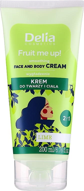 Face & Body Cream with Lime Scent - Delia Fruit Me Up! Face & Body Cream 2in1 Lime Scented — photo N1