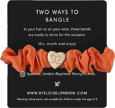 Fragrances, Perfumes, Cosmetics Silk Scrunchie, golden heart, orange - By Eloise London Gold Heart Silk Scrunchie Orange Peel