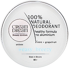 Natural Deodorant with Essential Mint & Grapefruit Oils - Cream Dream beauty kitchen Cream Dream Easy Breeze 100% Natural Deodorant — photo N4