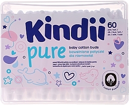 Fragrances, Perfumes, Cosmetics Kids Cotton Buds "Kindi", 60pcs - Cleanic Kids Care Cotton Buds