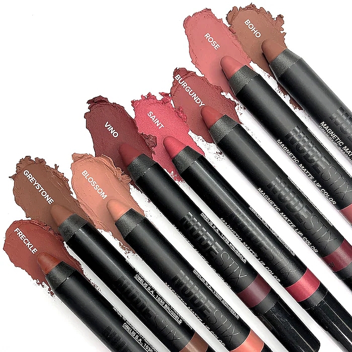 長持ちするマットリップスティックペンシル - Nudestix Magnetic Matte Lip Color — photo N3