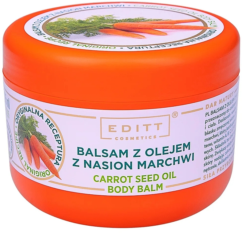 Body Balm with Carrot Seed Oil - Editt Cosmetics — photo N1
