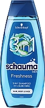 Fragrances, Perfumes, Cosmetics 3-in-1 Men Sea Mineral & Aloe Vera Shampoo - Schauma Men Sea Minerals + Aloe Vera 3 in 1 Shampoo