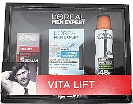 Fragrances, Perfumes, Cosmetics Set - L'Oreal Paris Men Expert Vita Lift Hydra Sensitive (cr/50ml + ash/lot/100ml + deo/150ml)