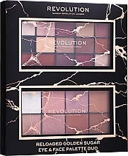 Fragrances, Perfumes, Cosmetics Eye & Face Palette Set - Makeup Revolution Reloaded Golden Sugar Eye & Face Palette Duo