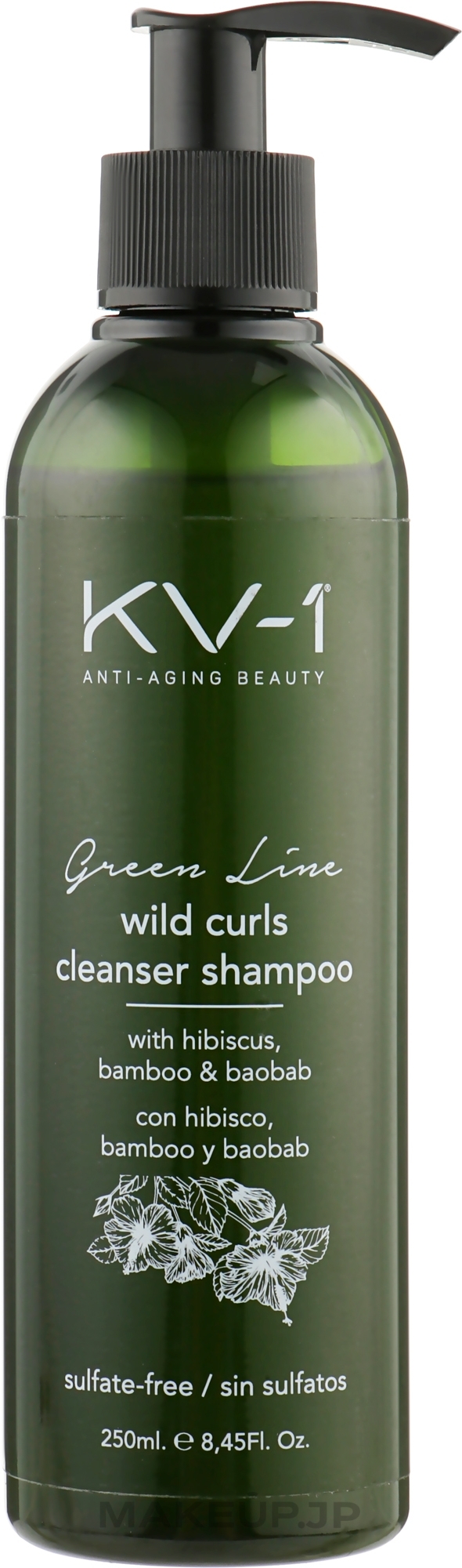 Sulfate-Free Shampoo for Curly Hair - KV-1 Green Line Wild Curls Cleanser Shampoo — photo 250 ml