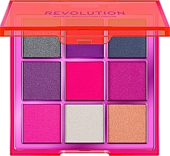 Eyeshadow Palette, 9 shades - Makeup Revolution Viva Neon — photo N1