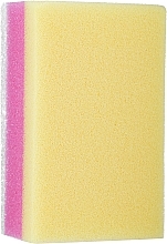 Fragrances, Perfumes, Cosmetics Rectangular Bath Sponge, white-pink-yellow - Ewimark