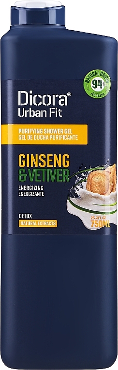Shower Gel "Vetiver and Ginseng" - Dicora Urban Fit Shower Gel — photo N2