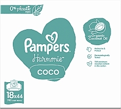 Baby Wet Wipes, 18x44 pcs - Pampers Harmonie Coco Baby Wipes — photo N2