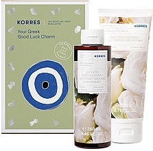 Fragrances, Perfumes, Cosmetics Set - Korres Your Greek Good Luck Charm White Blossom (sh/gel/250ml + b/milk/200ml)