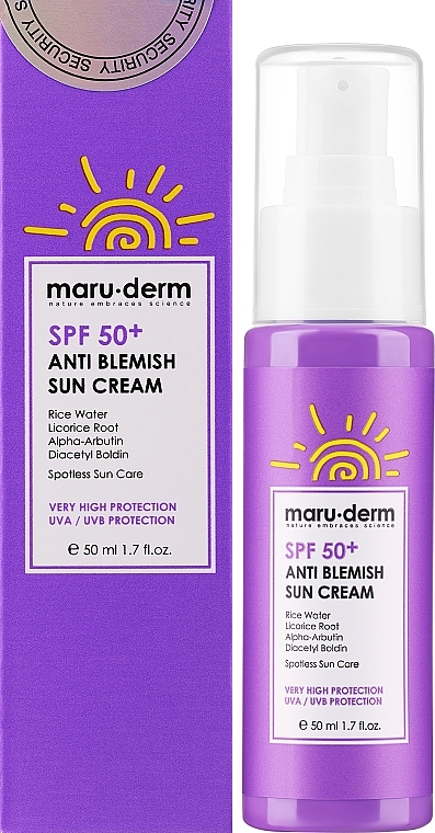 Anti-Blemish Sun Cream - Maruderm Cosmetics Anti-Blemish Sun Cream SPF 50 — photo N2