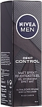 Fragrances, Perfumes, Cosmetics Moisturizing Face Gel with Matting Effect - Nivea Men Deep Control Matt Effect Moisturizing Gel