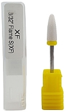 Ceramic Nail Drill Bit, yellow - Deni Carte XF 3/32 Flame — photo N2