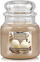 Scented Candle in Jar - Country Candle Coconut & Marshmallow — photo N1
