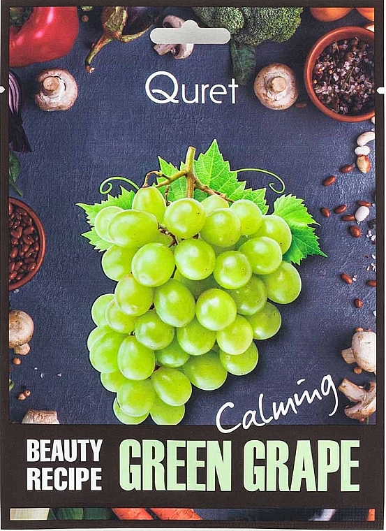 Sheet Mask with Grape Extract - Quret Beauty Recipe Mask Green Grape Calming — photo N1