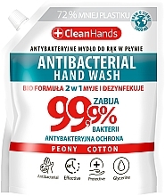 2in1 Antibacterial Hand Soap 99.9% 'Peony & Cotton' - Clean Hands Antibacterial Hand Soap (refill) — photo N1