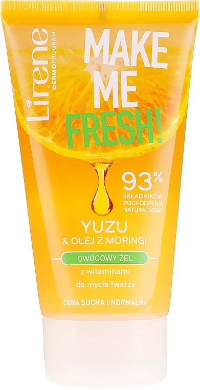 Yuzu & Moringa Cleansing Gel - Lirene Make Me Clean! Fresh Vegetable Gel — photo N1