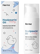 Fragrances, Perfumes, Cosmetics Baby Body Gel Oil - Hermz Healpsorin Baby Oil