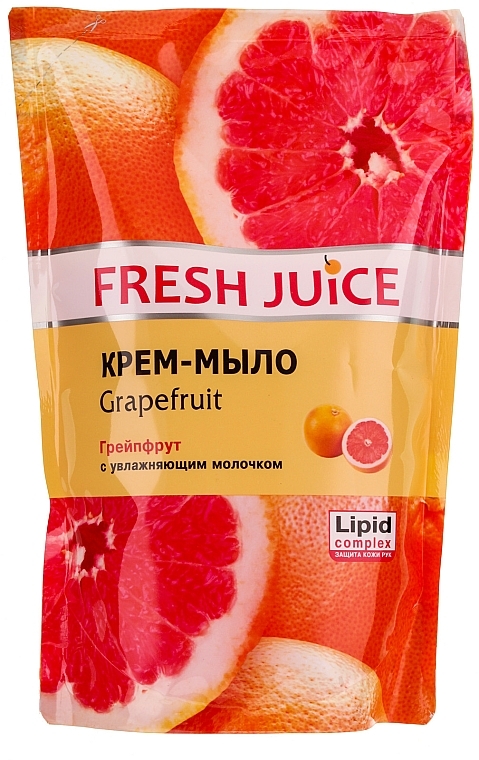 Cream Soap with Moisturizing Milk "Grapefruit" - Fresh Juice Grapefruit (Refill) — photo N1