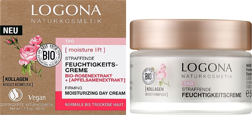 Moisturizing Day Cream for Normal & Dry Skin - Logona Bio Firming Moisturizing Day Cream — photo N2